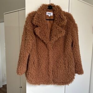 BB Dakota by Steve Madden Cozy Teddy Jacket in Chestnut Brown